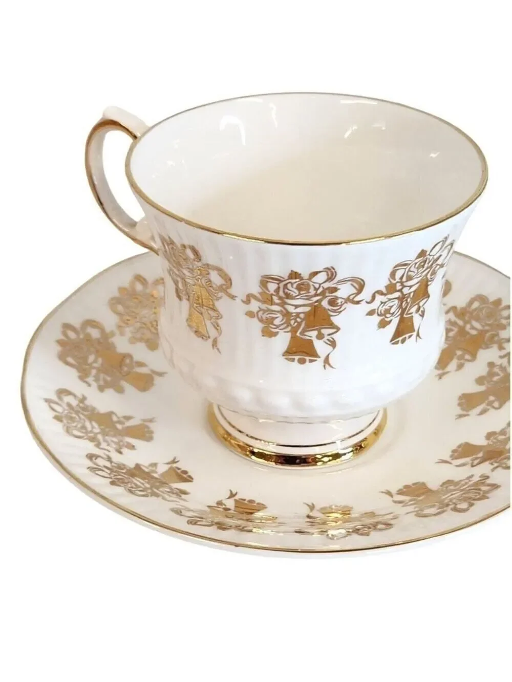 Elizabethan Staffordshire Hand Decorated 50th Anniversary Fine Bone China Tea Cu